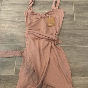 Reformation New Dress Wrap Pink